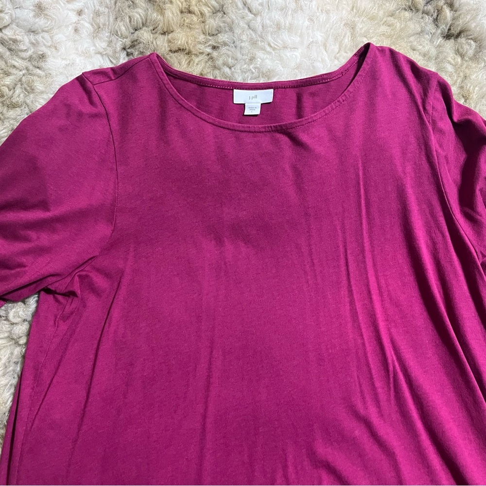 J Jill women’s Fuchsia Bell long sleeve top Large barely worn like new